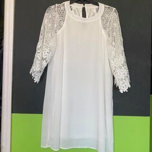 Super cute white, mini dress